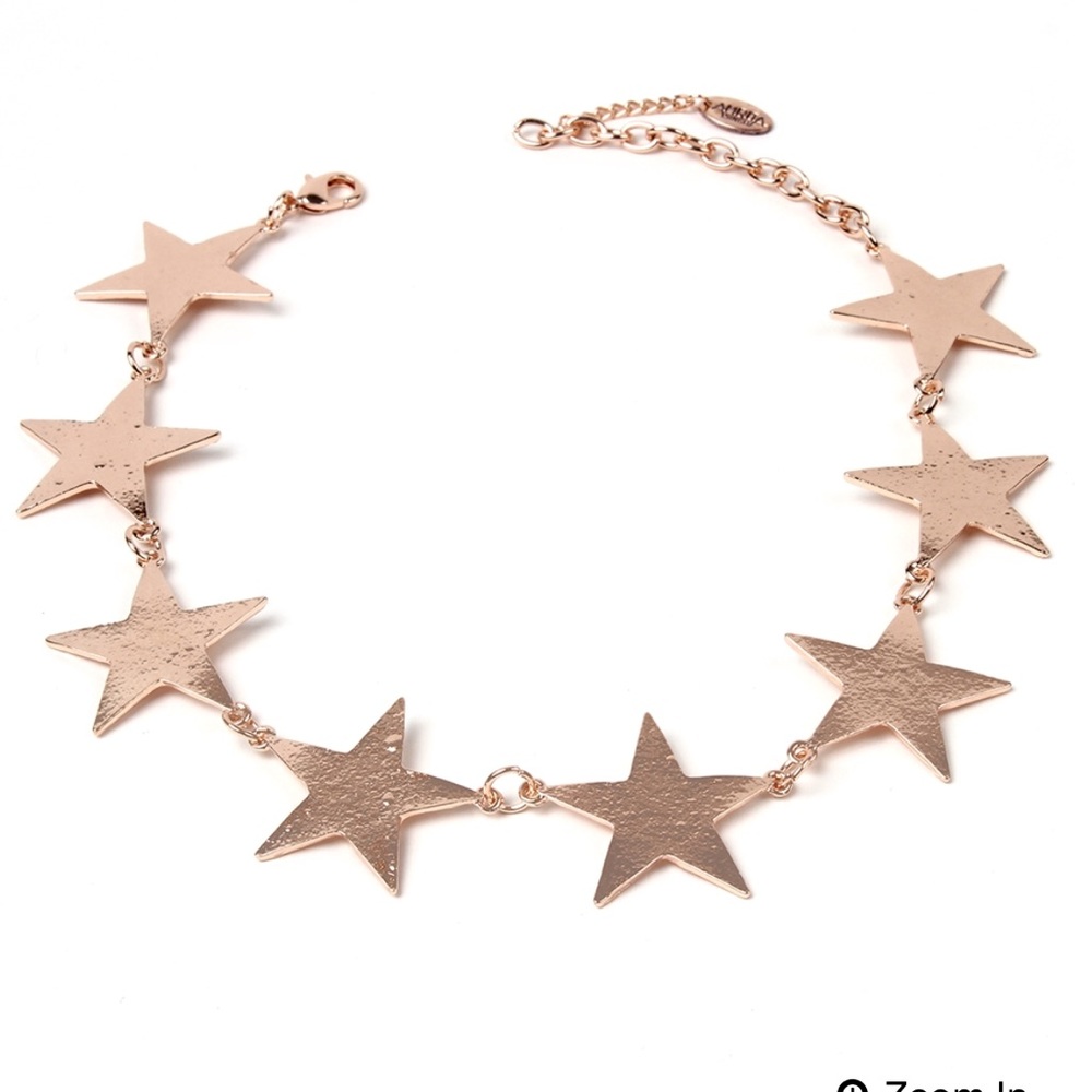 Amrita Singh Star Girl Necklace Rose Gold Tone - Picture 2 of 8